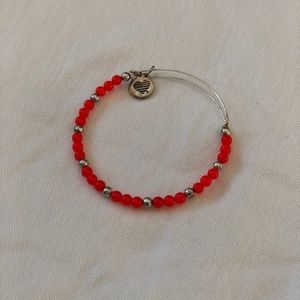 Alex and Ani Expandable Beaded Bangle – Red